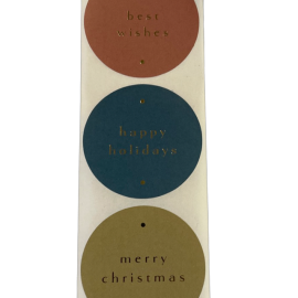 Stickers cadeau "Happy Holidays"