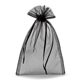 Geschenkverpakking organza ZWART 10 st